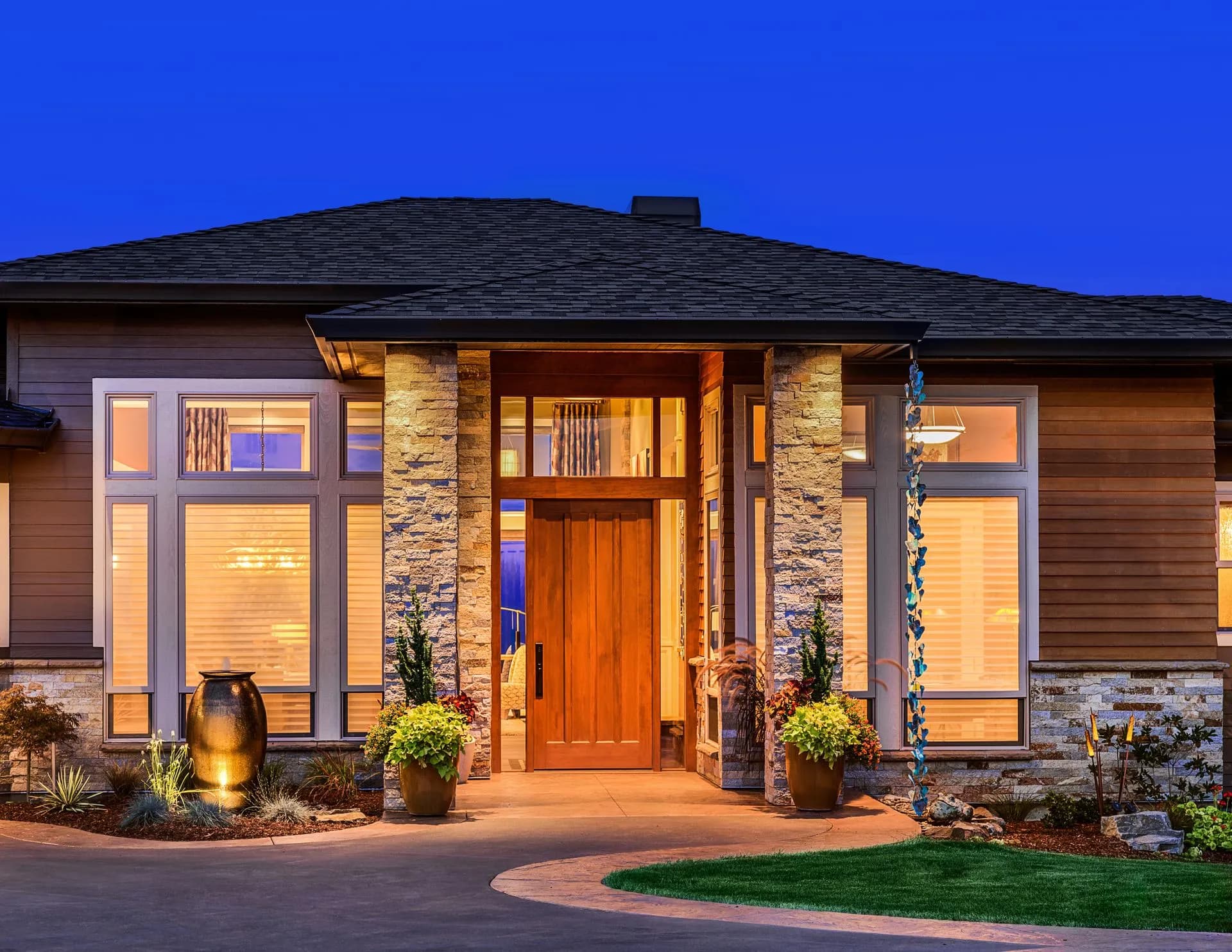 Modern home entrance